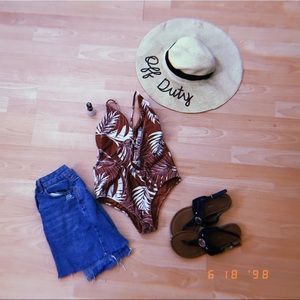 A one piece swim suit